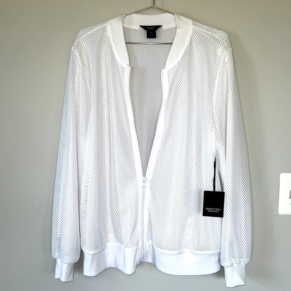 NWT Simply Vera Vera Wang Lightweight Mesh Jacket
